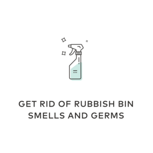 get rid of rubbish bin smells germs h2o2 uses