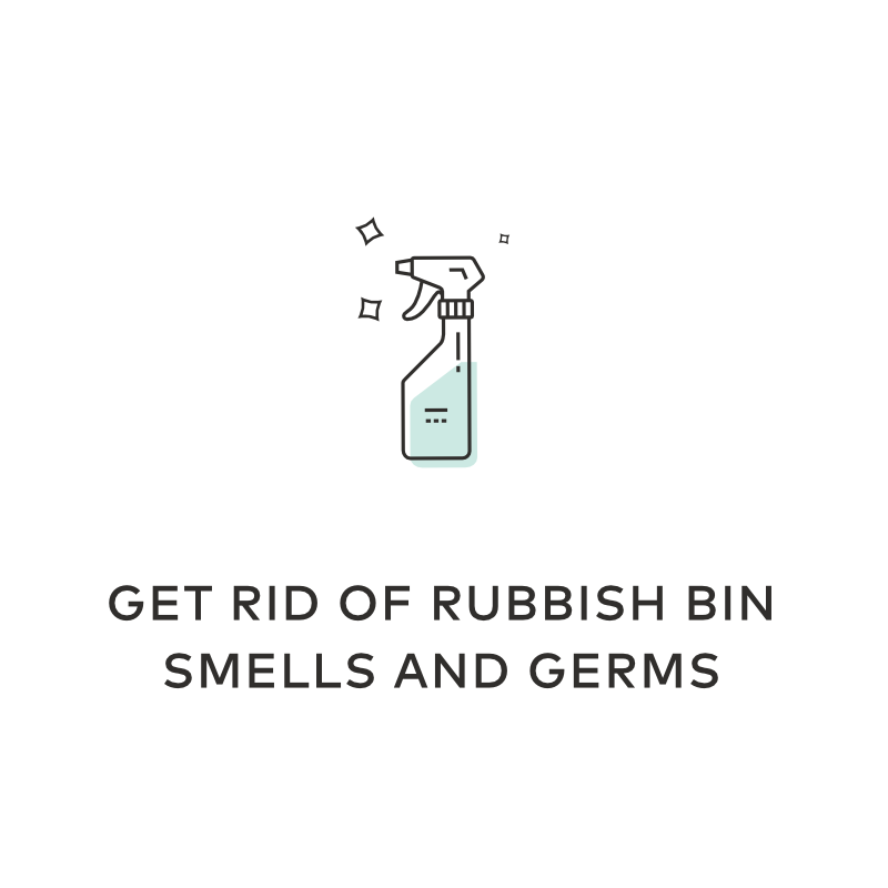 get rid of rubbish bin smells germs h2o2 uses