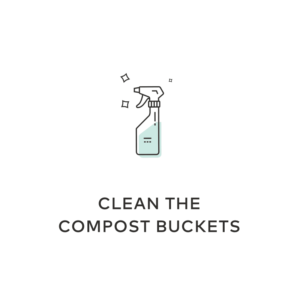 hydroghen peroxide clean composte buckets