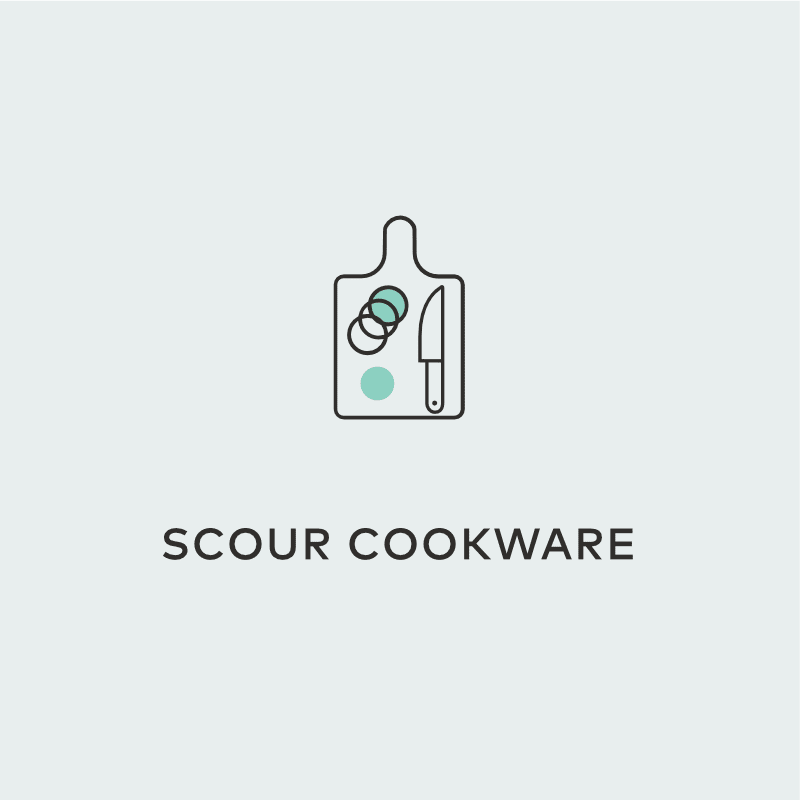 scour cookware using hydogen peroxide 3 percent