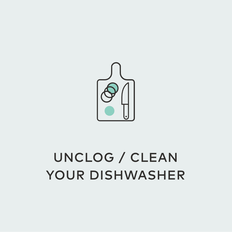 unclog clean dishwasher oxygen plus